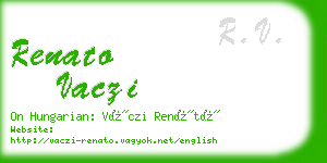renato vaczi business card